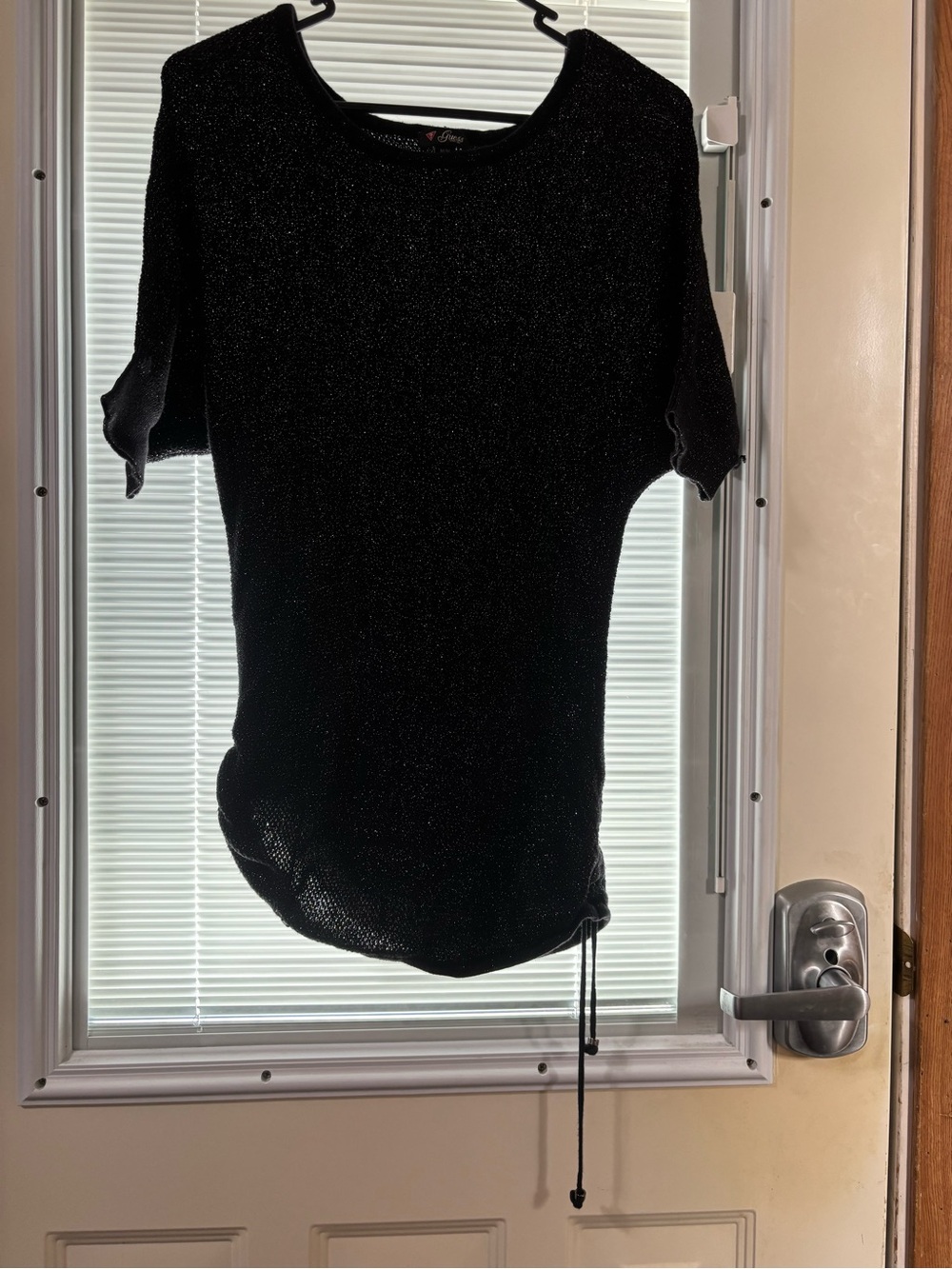 ✨3/$15 Guess Black Sparkly Adjustable Shirt-Dress